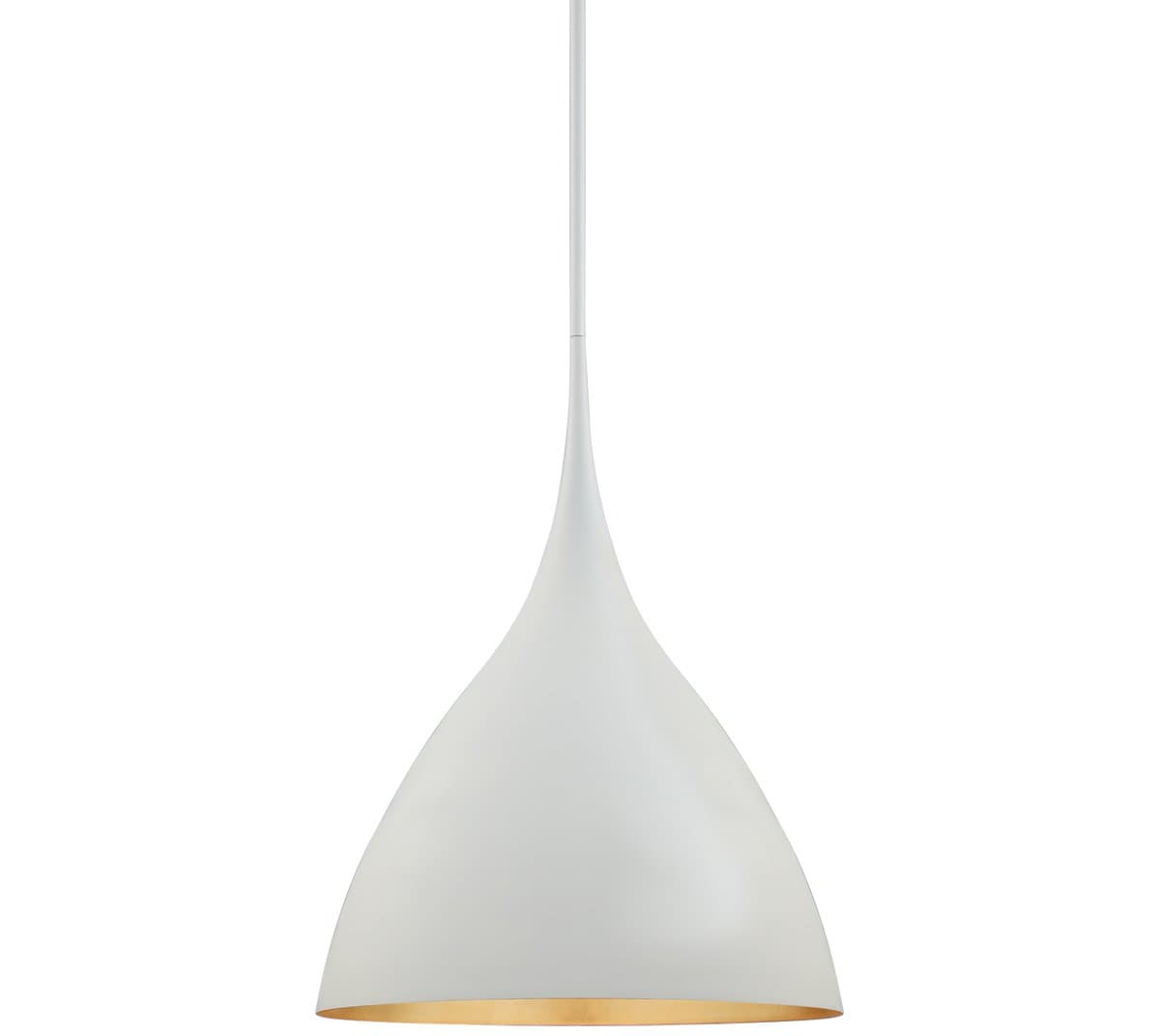 Visual Comfort Signature | Agnes Pendant — Plaster White with Gild Interior, Medium