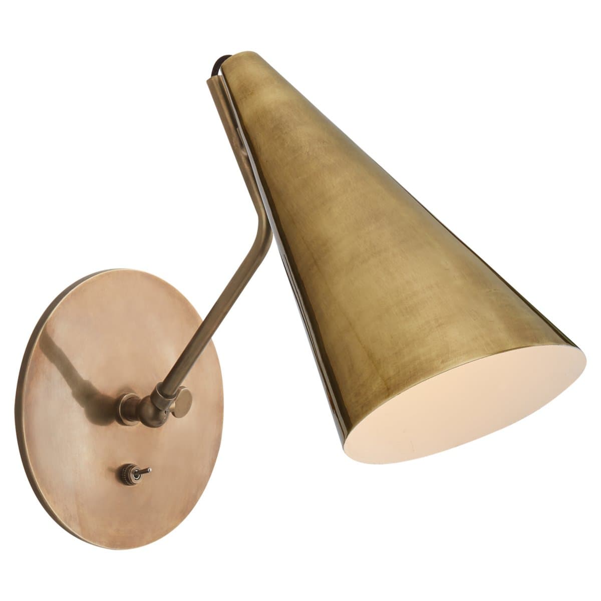 Visual Comfort Signature | Clemente Wall Sconce — Hand-Rubbed Antique Brass