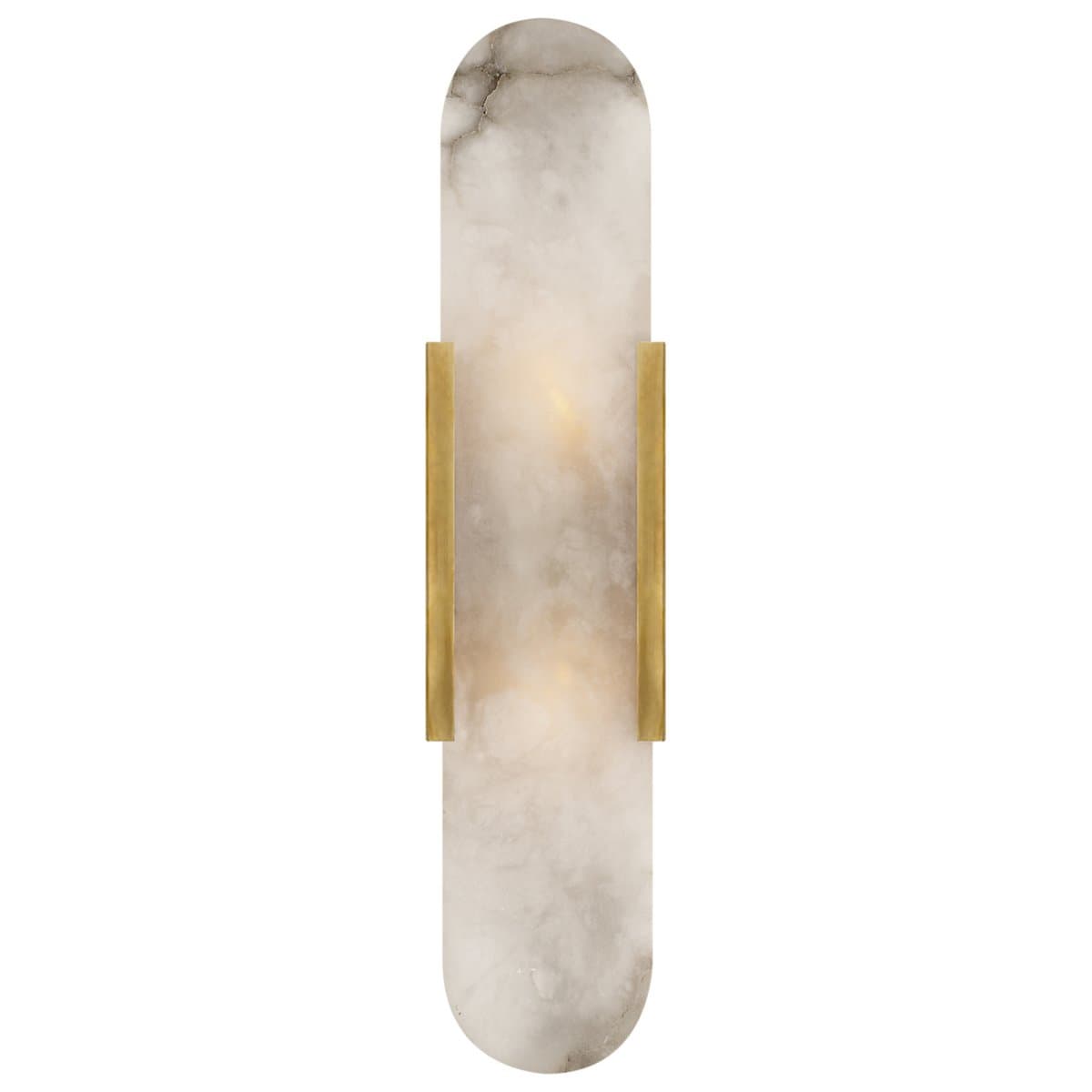 Visual Comfort Signature | Melange Elongated Wall Sconce — Antique-Burnished Brass, Medium, LED Bulb