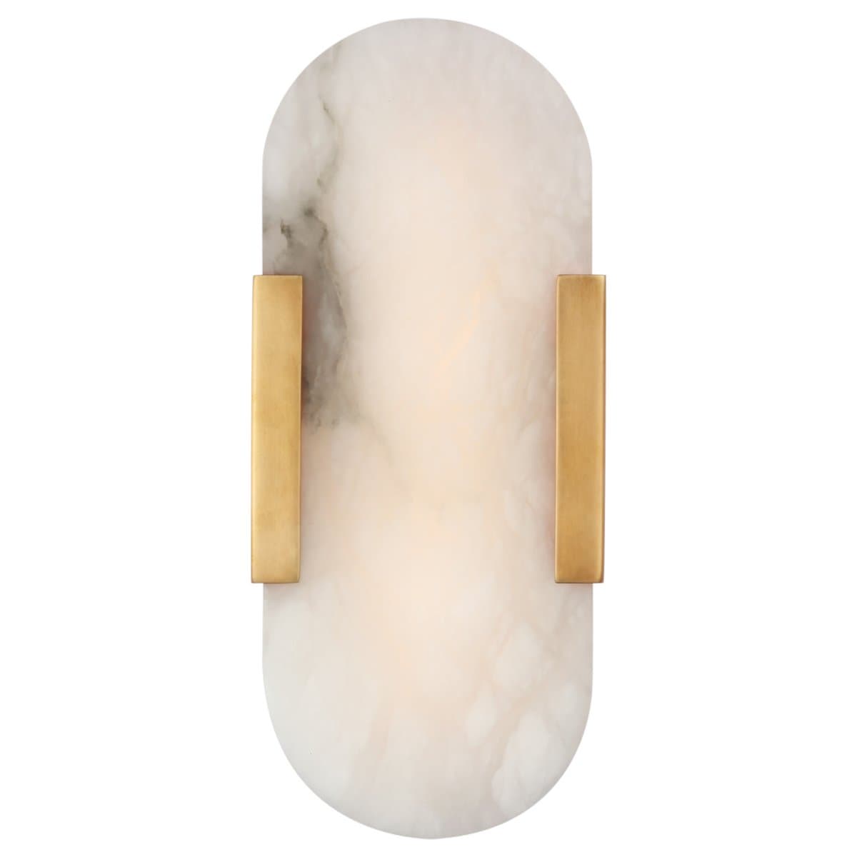 Visual Comfort Signature | Melange Elongated Wall Sconce — Antique-Burnished Brass, Medium, LED Bulb - alternate view