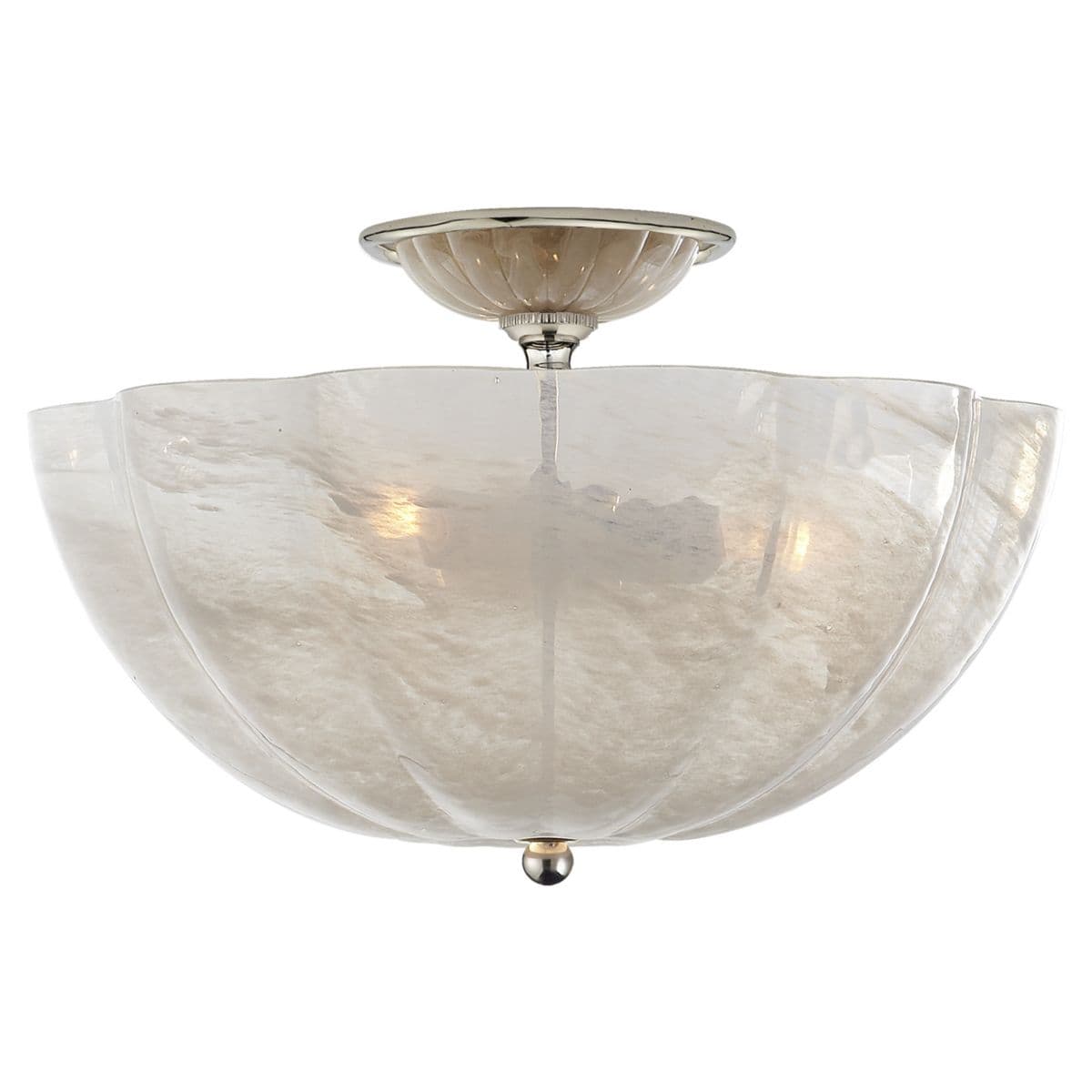 Visual Comfort Signature | Rosehill Semi-Flushmount — Polished Nickel