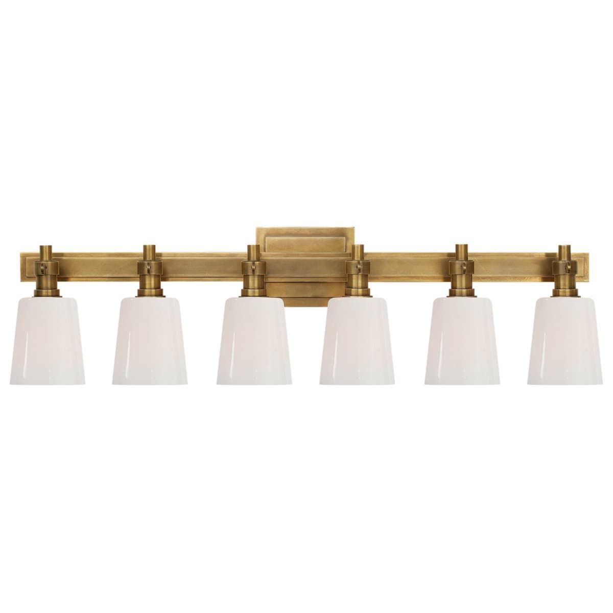 Visual Comfort Signature | Bryant Bath Bar — Hand-Rubbed Antique Brass, 6