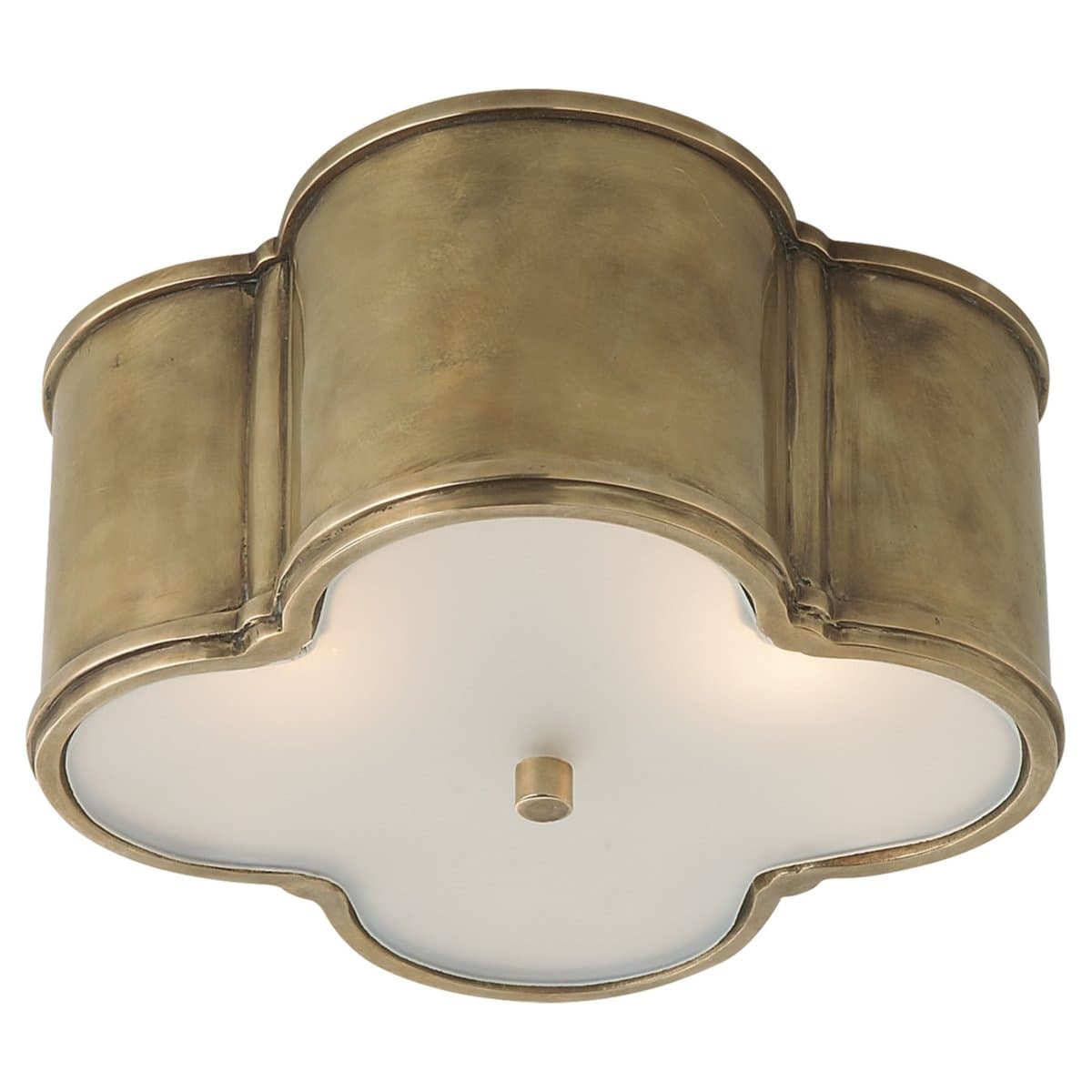 Visual Comfort Signature | Basil Flushmount — Natural Brass, 11-Inch
