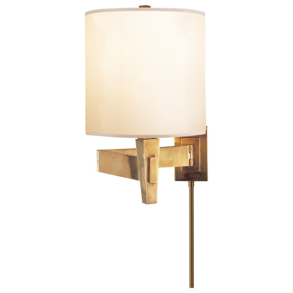 Visual Comfort Signature | Architect's Swing Arm Sconce — Hand-Rubbed Antique Brass