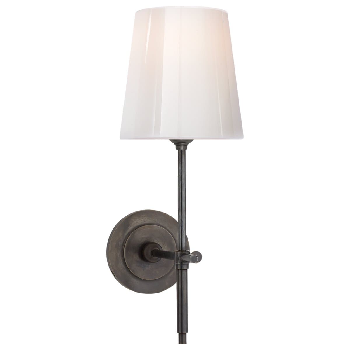 Visual Comfort Signature | Bryant Decorative Wall Sconce — Bronze, White Glass