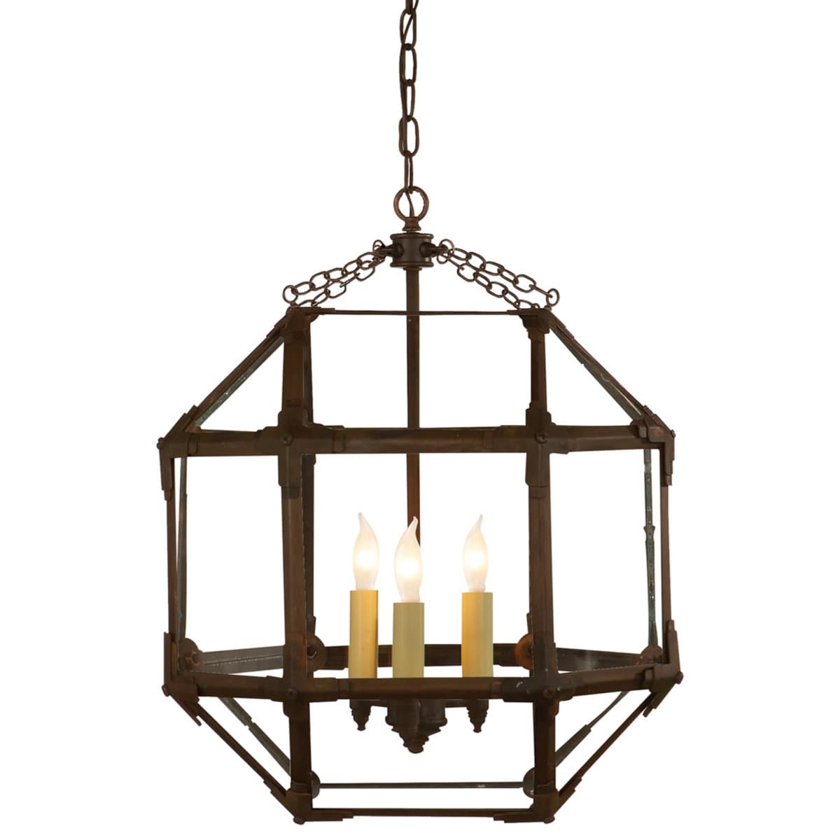 Visual Comfort Signature | Morris Medium Pendant — Clear, Antique Zinc