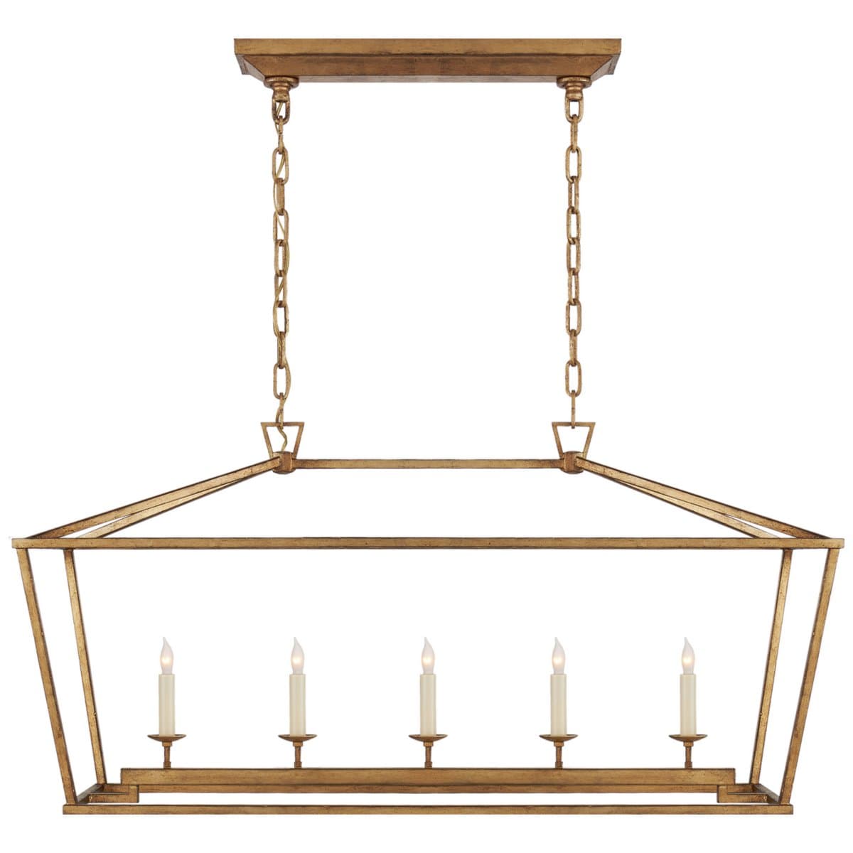 Visual Comfort Signature | Darlana Linear Suspension — Gilded Iron, Medium