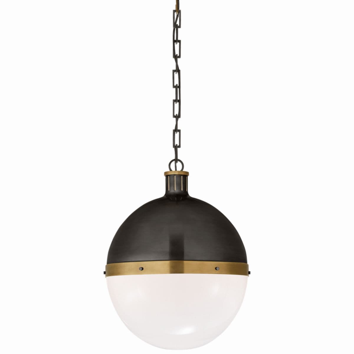 Visual Comfort Signature | Hicks Pendant Light — Bronze/Hand-Rubbed Antique Brass, 22 Inch