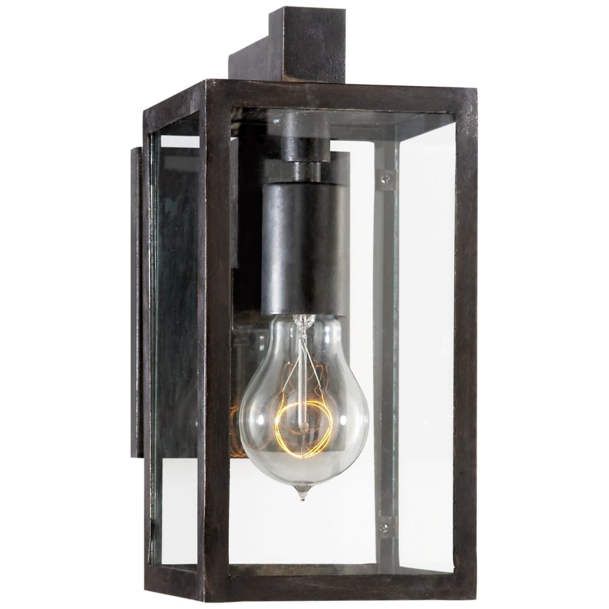 Visual Comfort Signature | Fresno Outdoor Wall Sconce — Aged Iron, Extra Small