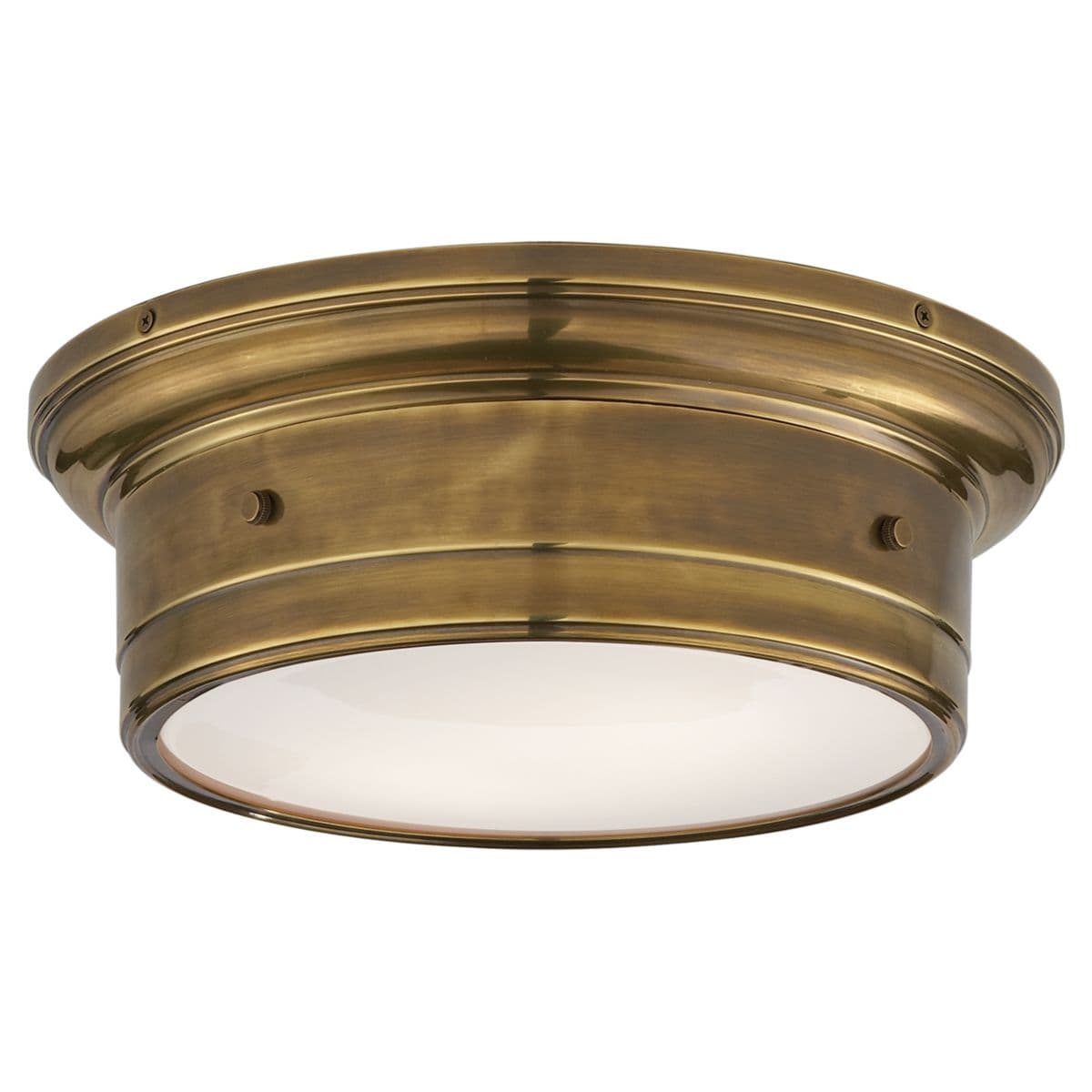 Visual Comfort Signature | Siena Flushmount — Hand-Rubbed Antique Brass, Small