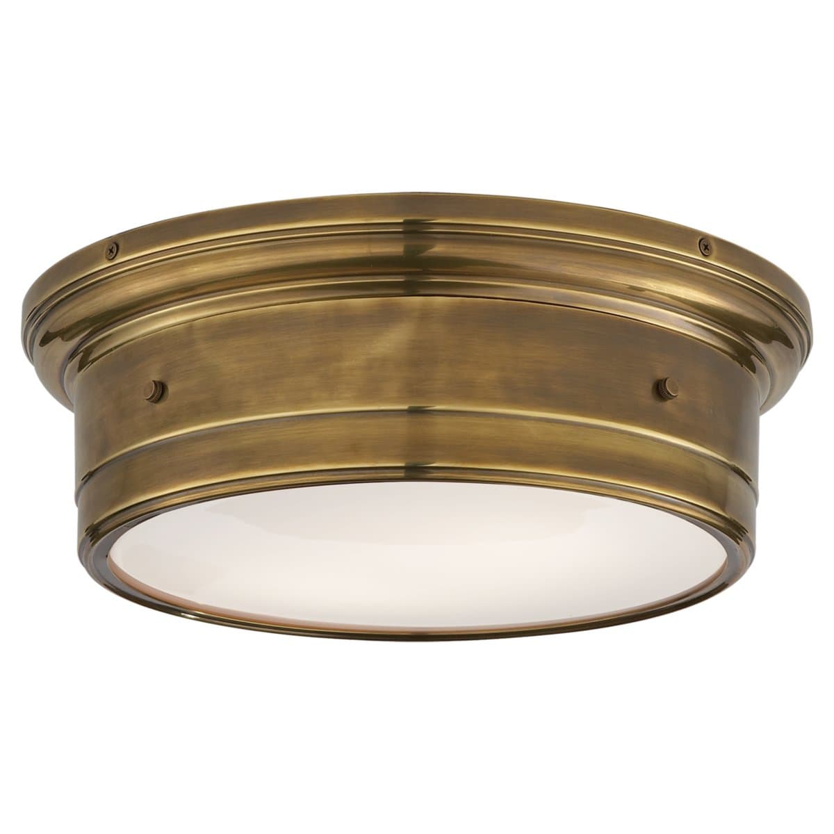 Visual Comfort Signature | Siena Flushmount — Hand-Rubbed Antique Brass, Large