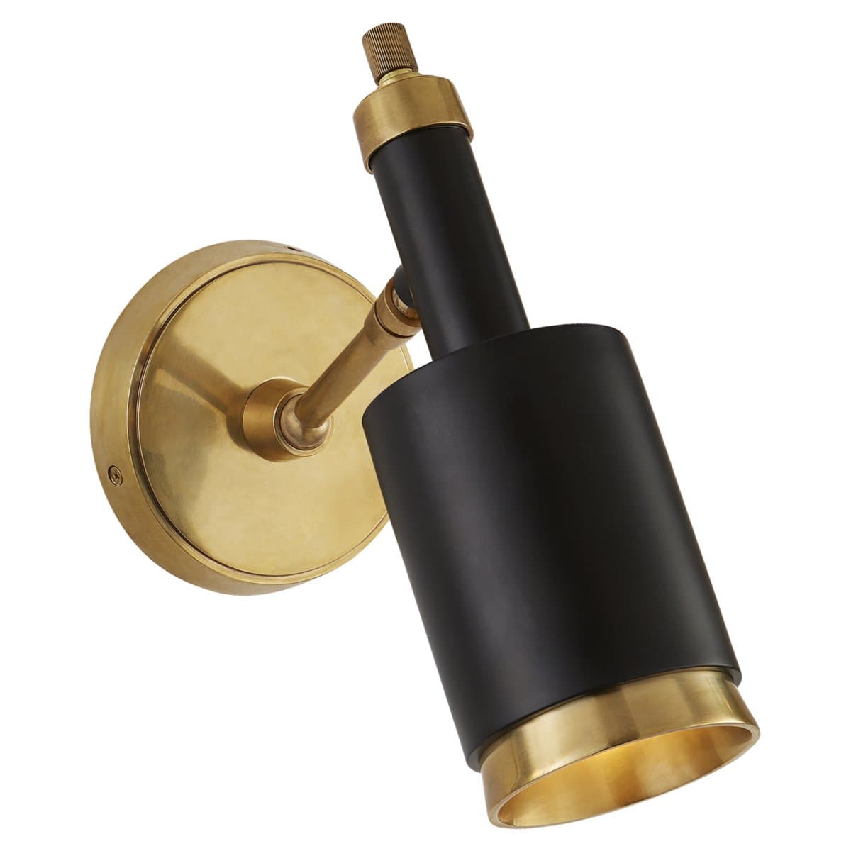 Visual Comfort Signature | Anders Articulating Wall Sconce — Hand-Rubbed Antique Brass / Black