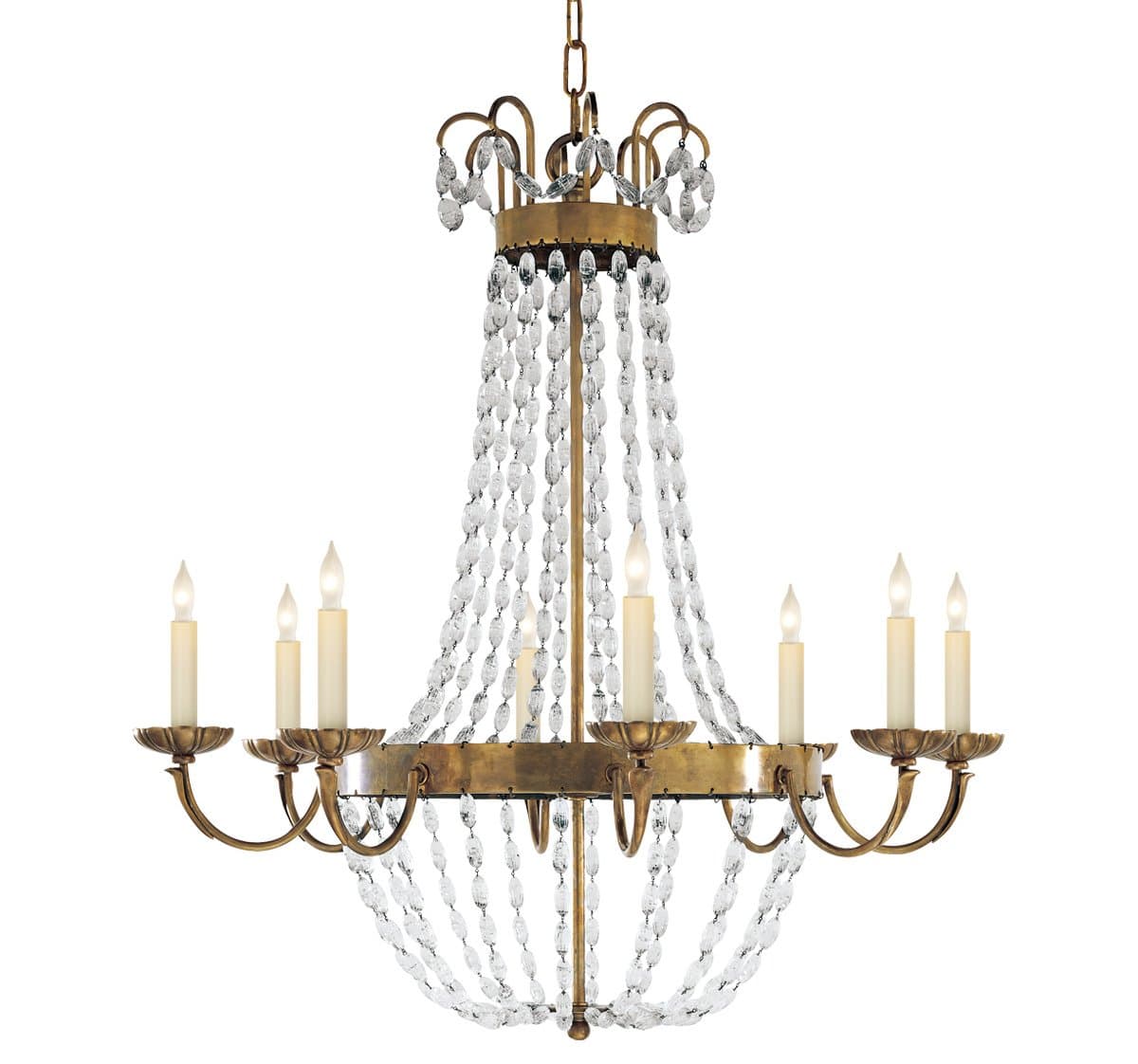 Visual Comfort Signature | Paris Flea Market Chandelier — Antique-Burnished Brass, Small - alternate view