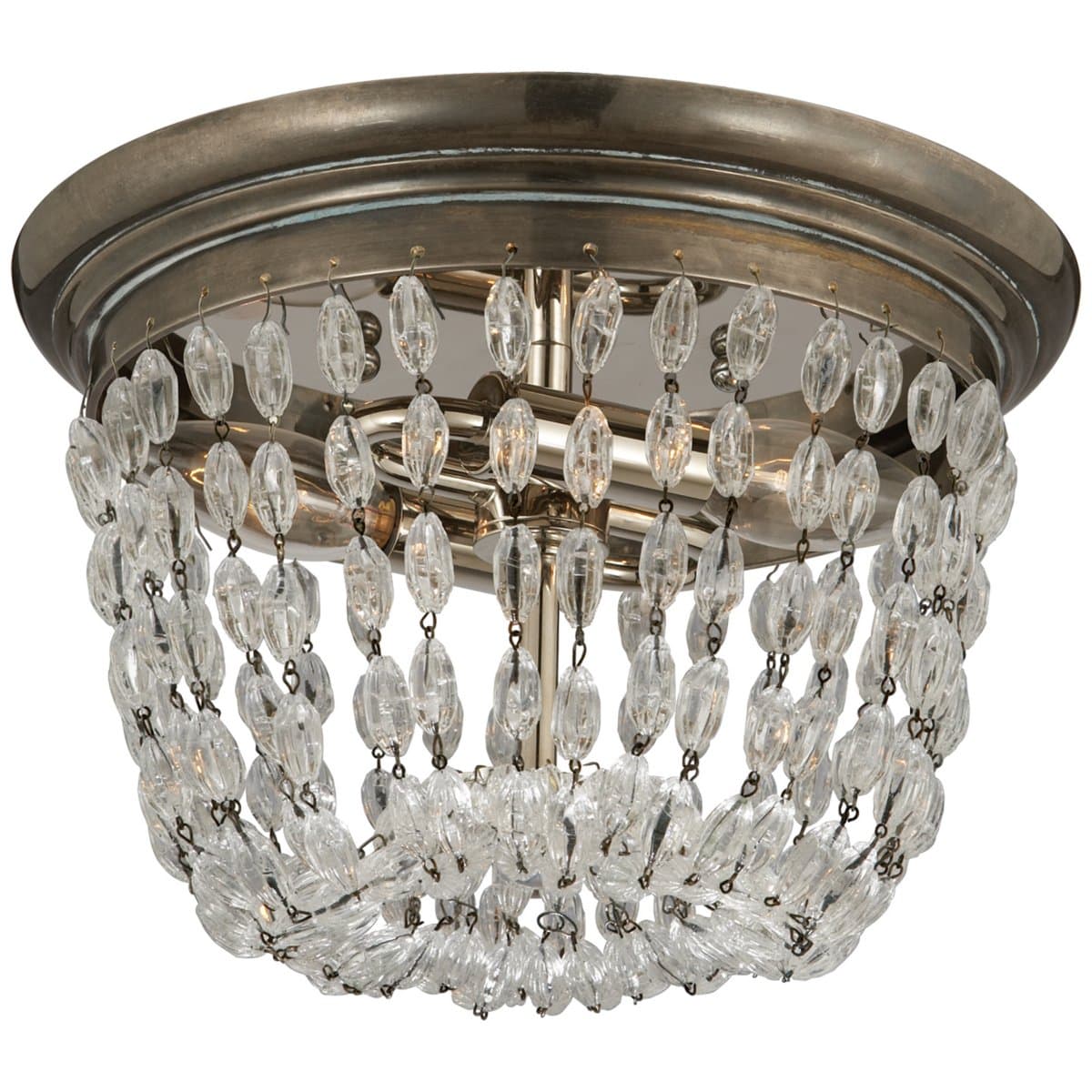 Visual Comfort Signature | Paris Flea Market Flushmount — Sheffield Silver, Small