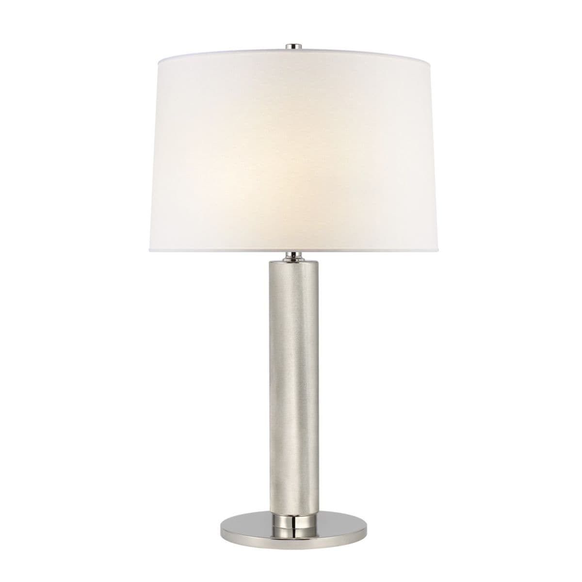 Visual Comfort Signature | Barrett Knurled Table Lamp — Polished Nickel