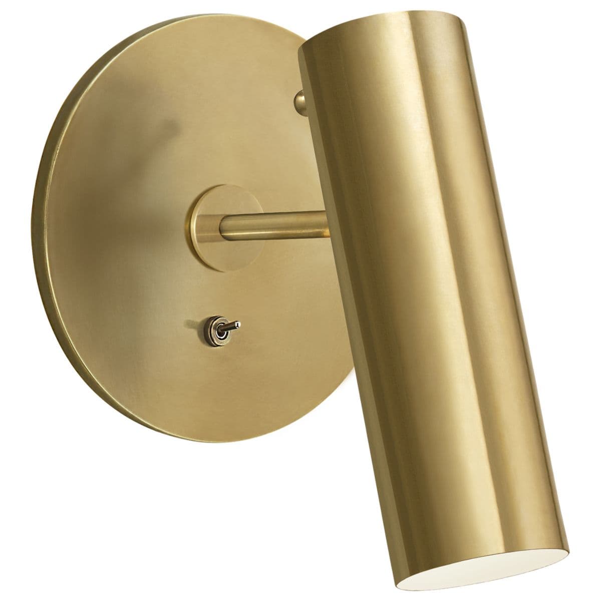 Visual Comfort Signature | Lancelot Pivoting Wall Sconce — Hand-Rubbed Antique Brass
