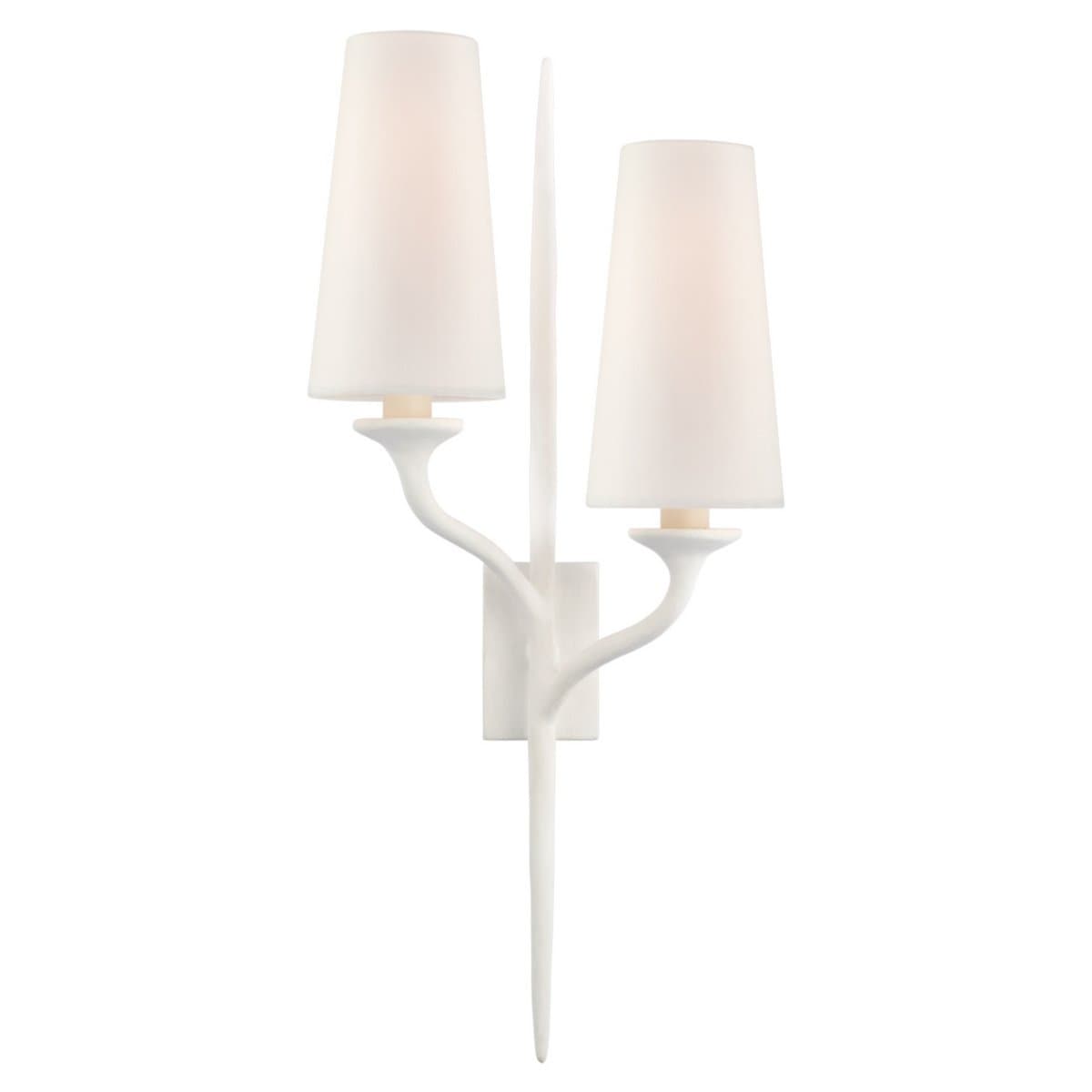 Visual Comfort Signature | Iberia Double Wall Sconce — Plaster White, Left