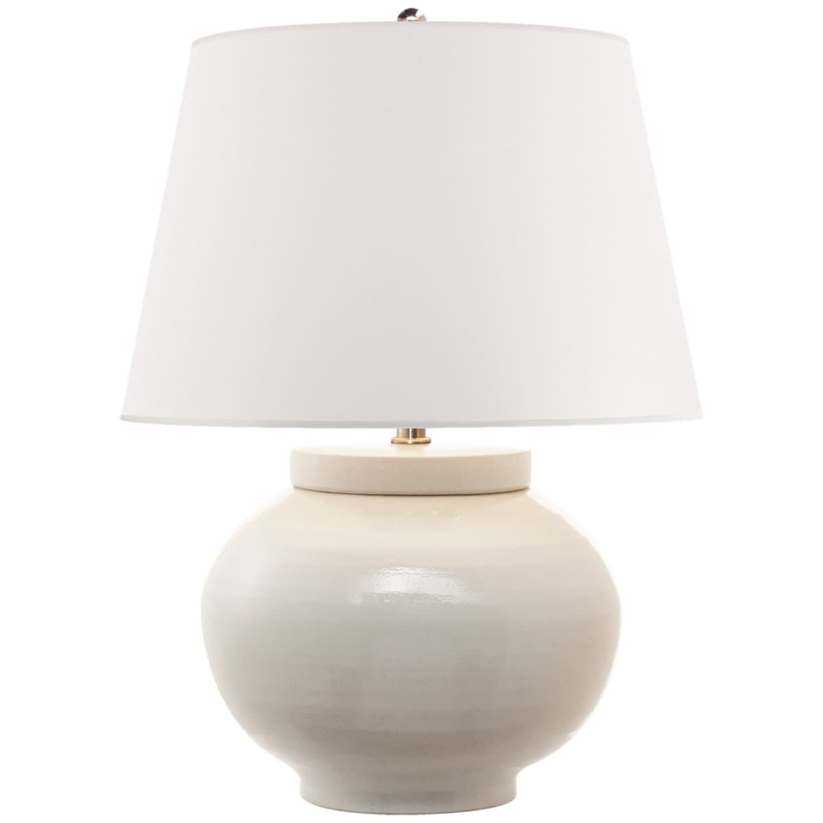 Visual Comfort Signature | Carter Round Table Lamp — White Stoneware