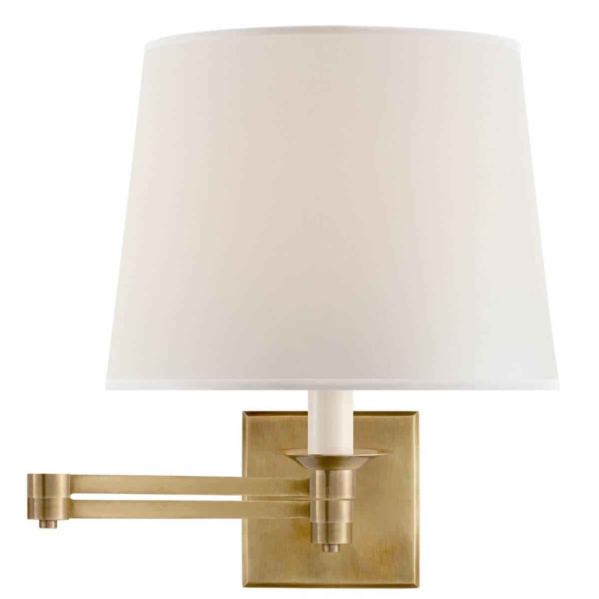 Visual Comfort Signature | Evans Swing Arm Wall Sconce — Natural Brass