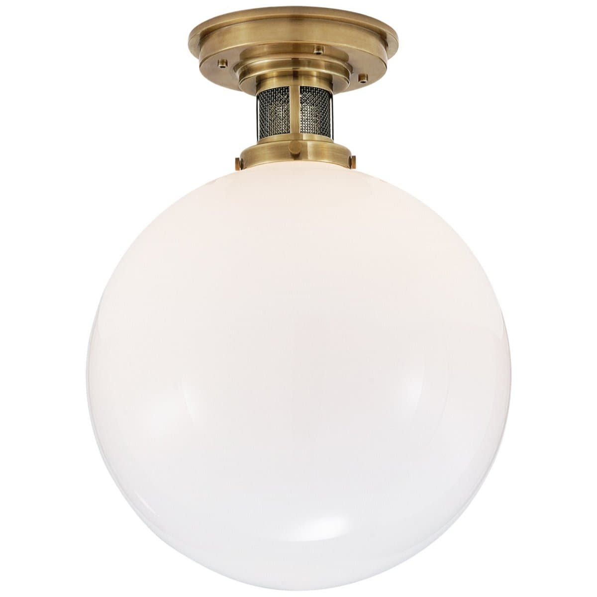 Visual Comfort Signature | McCarren Flushmount — Natural Brass, Medium