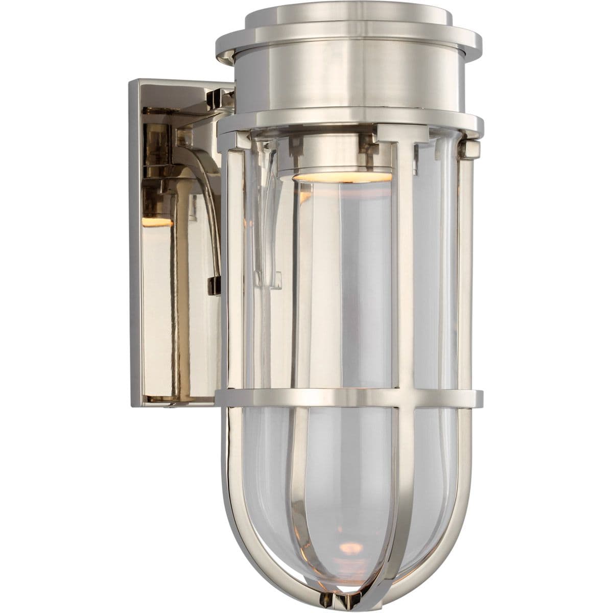 Visual Comfort Signature | Gracie Bracketed Wall Sconce — Polished Nickel, Integrated LED