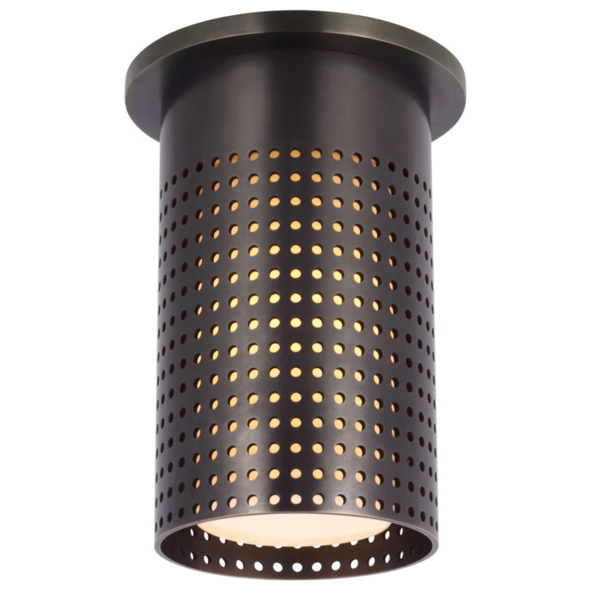 Visual Comfort Signature | Precision Monopoint LED Flushmount — Bronze, Short