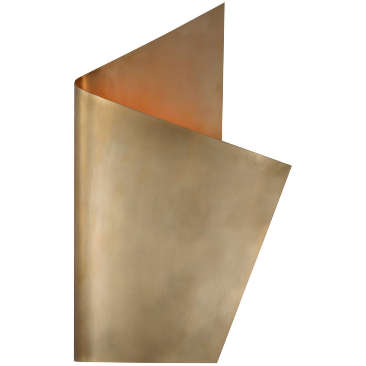 Visual Comfort Signature | Piel Wrapped LED Wall Sconce — Antique-Burnished Brass, Right