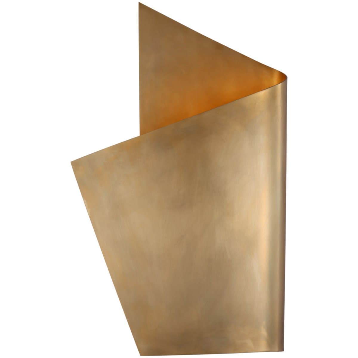 Visual Comfort Signature | Piel Wrapped LED Wall Sconce — Antique-Burnished Brass, Left