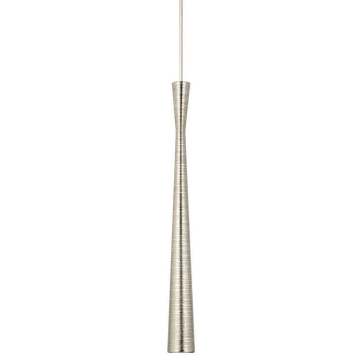 Visual Comfort Signature | Utopia Mini Pendant — Polished Nickel, 30 in