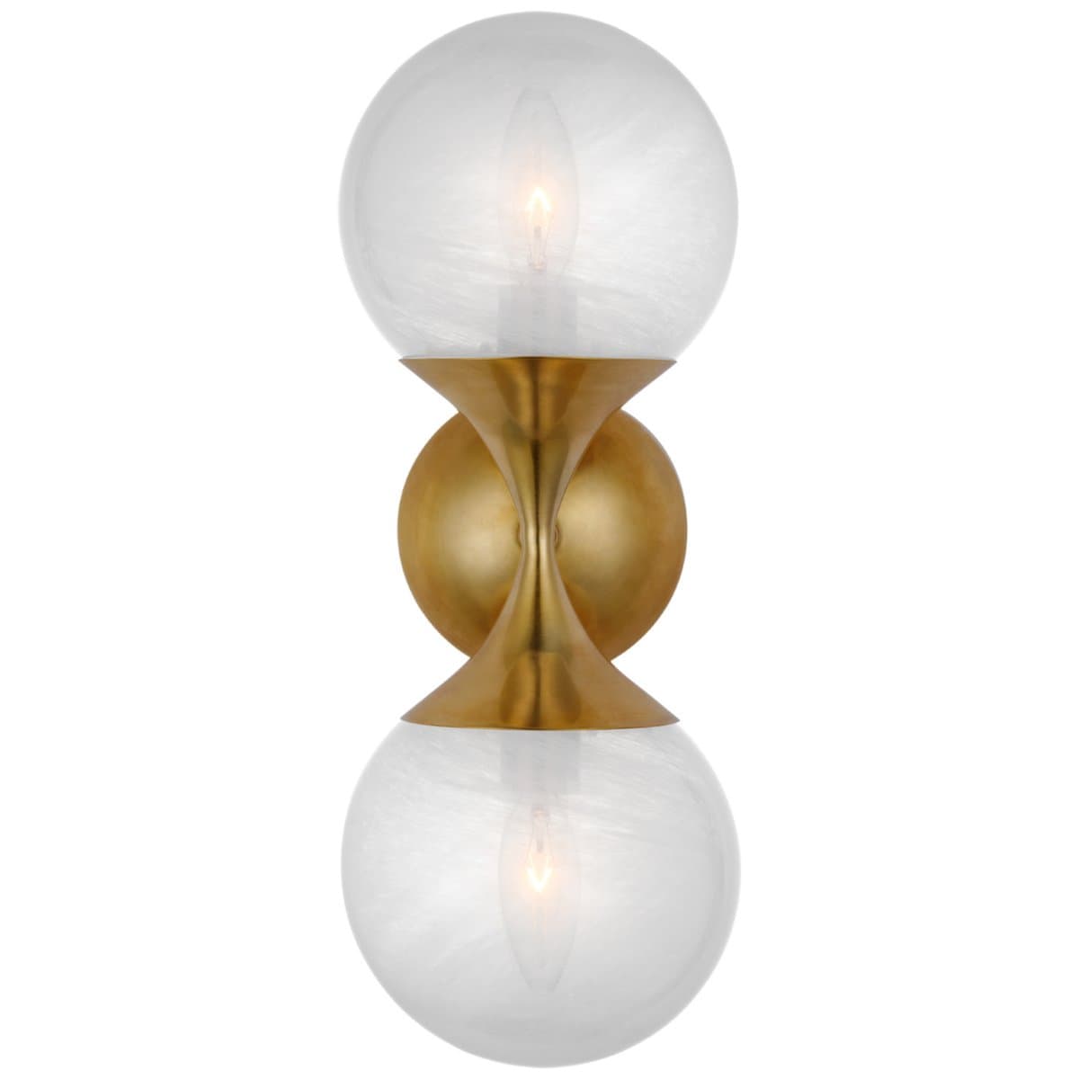 Visual Comfort Signature | Cristol Double Wall Sconce — Hand Rubbed Antique Brass