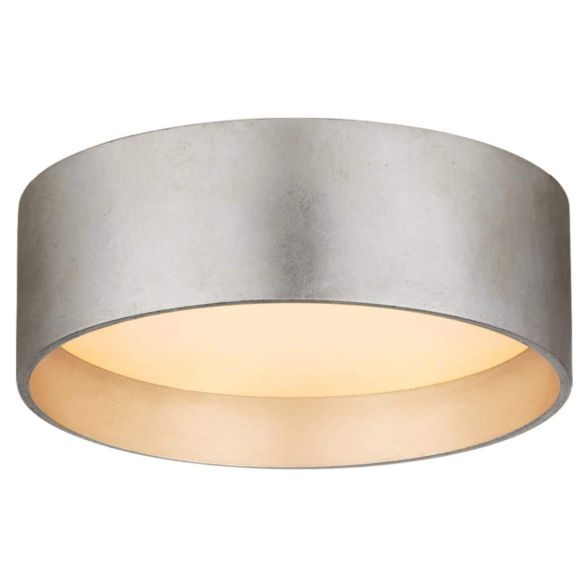 Visual Comfort Signature | Shaw 5" Solitaire LED Flushmount — Burnished Silver Leaf