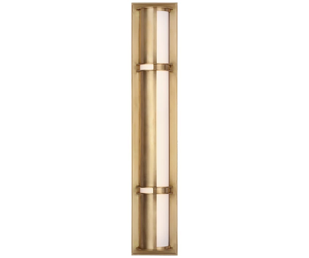Visual Comfort Signature | Strever LED Wall Sconce — Natural Brass, 26 Inch