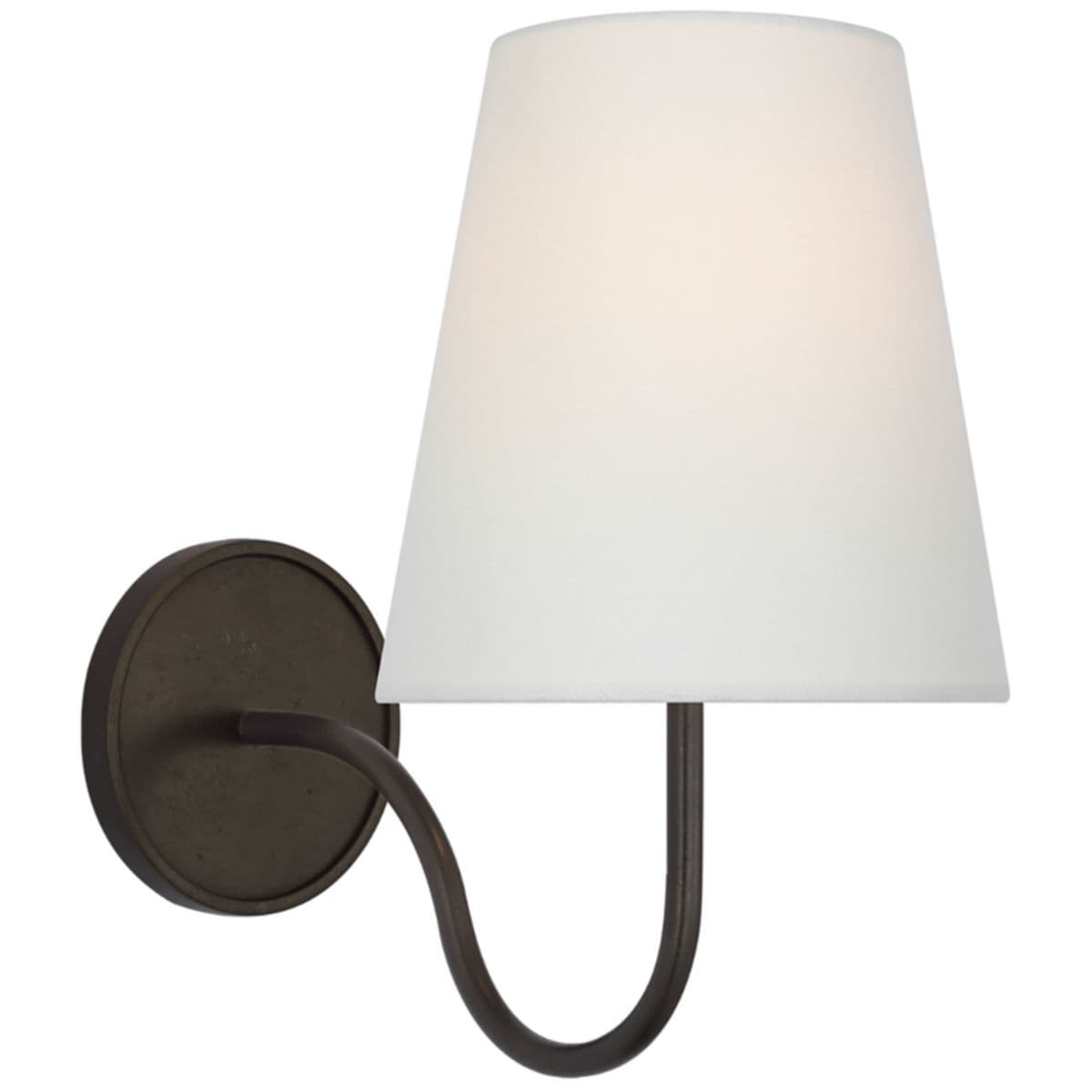 Visual Comfort Signature | Lyndsie Wall Sconce — Aged Iron, Linen