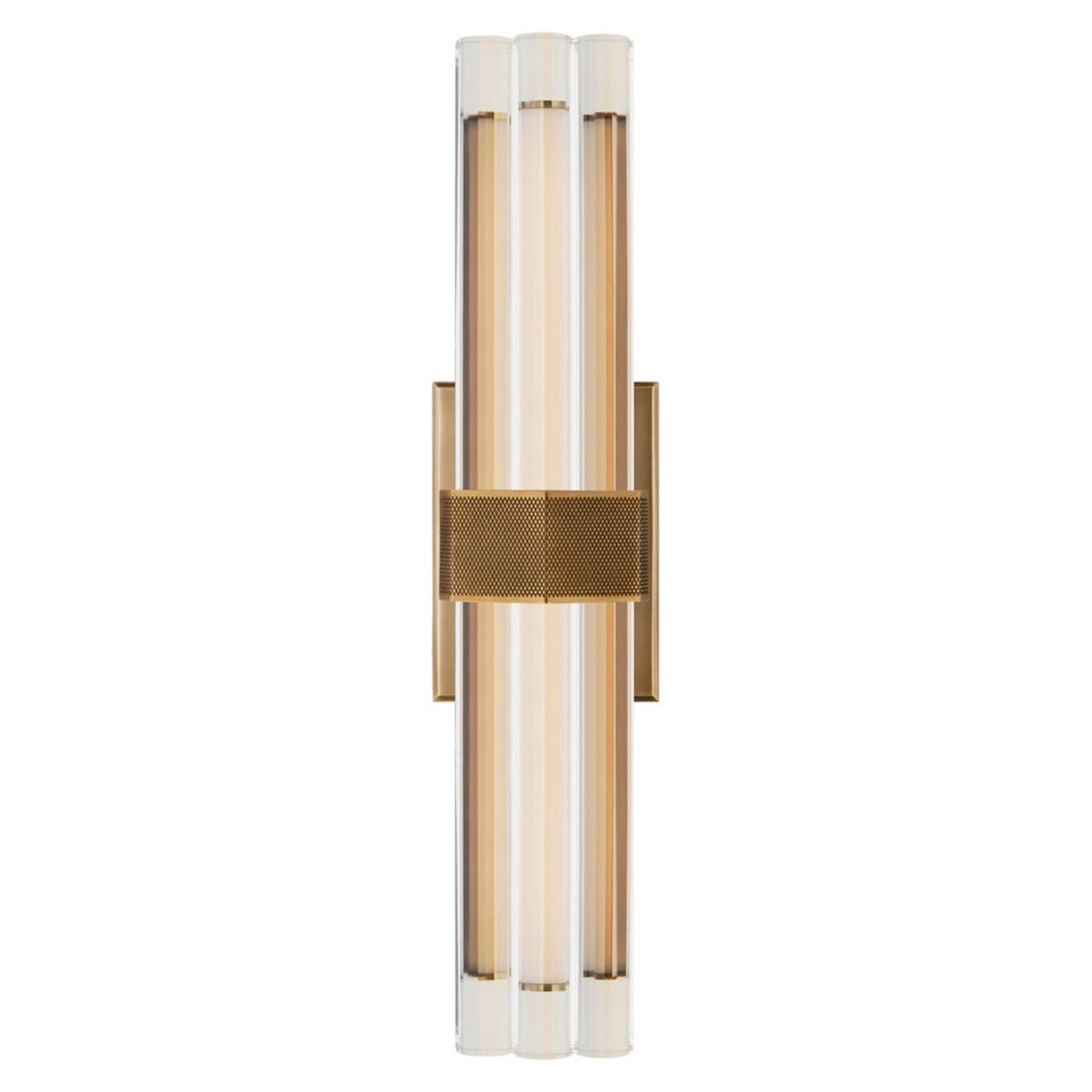 Visual Comfort Signature | Fascio LED Wall Sconce — Hand-Rubbed Antique Brass, Medium