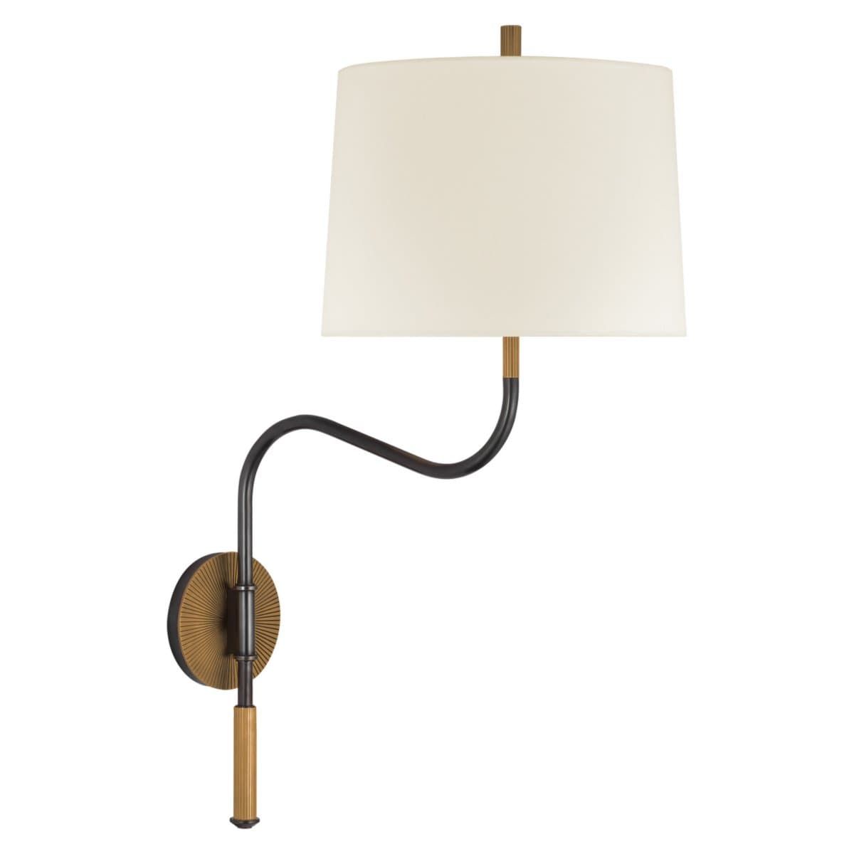 Visual Comfort Signature | Canto Swinging Wall Sconce — Bronze with Brass, Medium