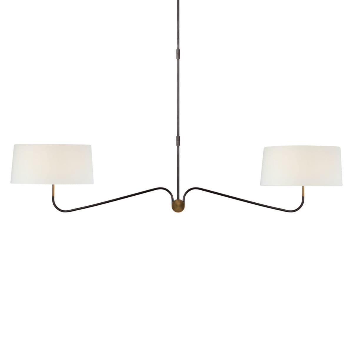 Visual Comfort Signature | Canto Linear Suspension — Bronze with Brass