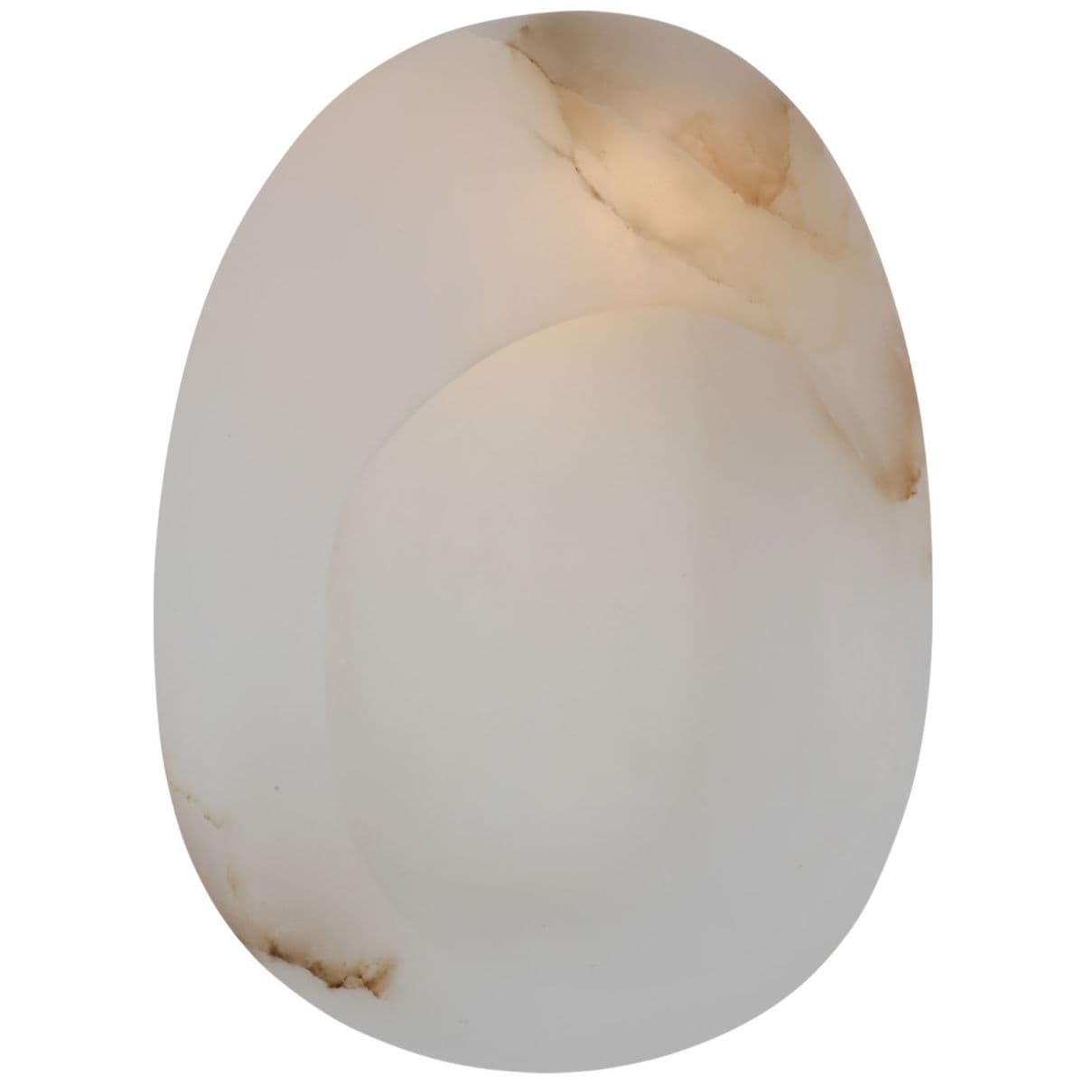 Visual Comfort Signature | Esculpa LED Wall Sconce — Alabaster and Antique-Burnished Brass, Short
