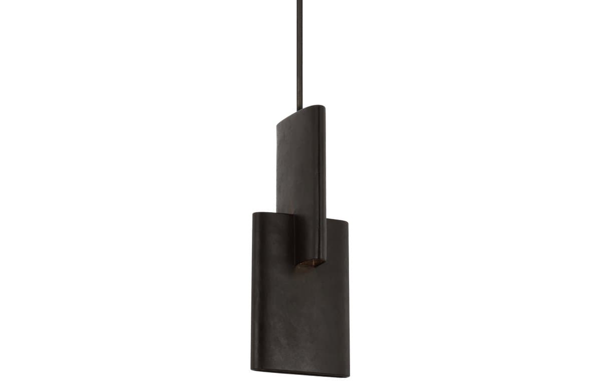 Visual Comfort Signature | Lotura Intersecting LED Mini Pendant — Museum Black