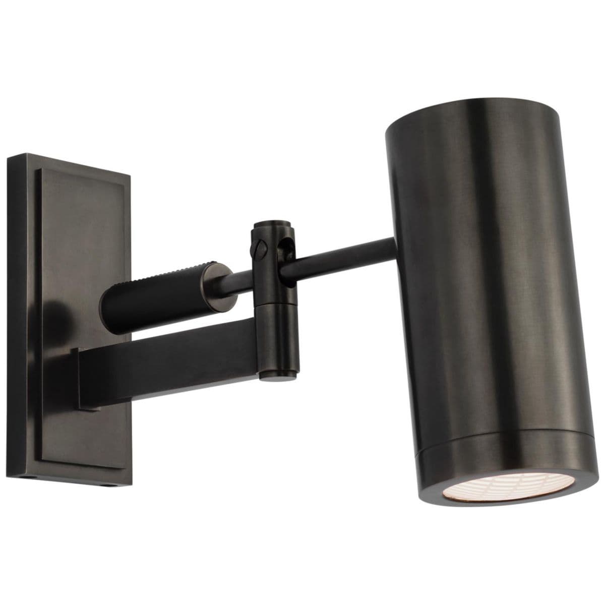Visual Comfort Signature | Grant Articulating LED Wall Sconce by Visual Comfort Signatu — Bronze with Chocolate Leather