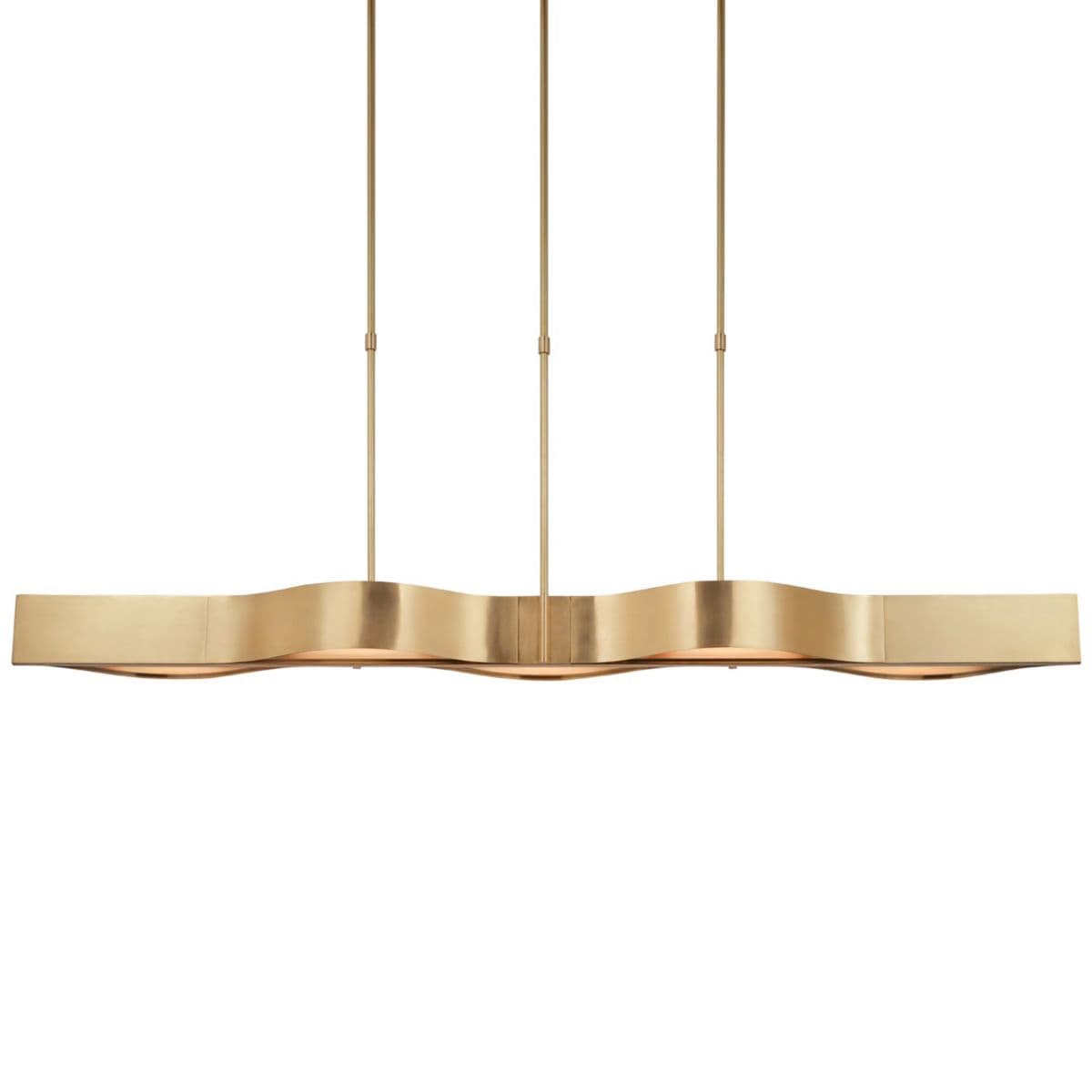 Visual Comfort Signature | Avant LED Linear Suspension — Antique Burnished Brass