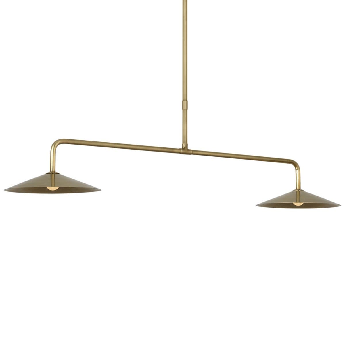 Visual Comfort Signature | Ponce LED Linear Suspension — Hand Rubbed Antique Brass