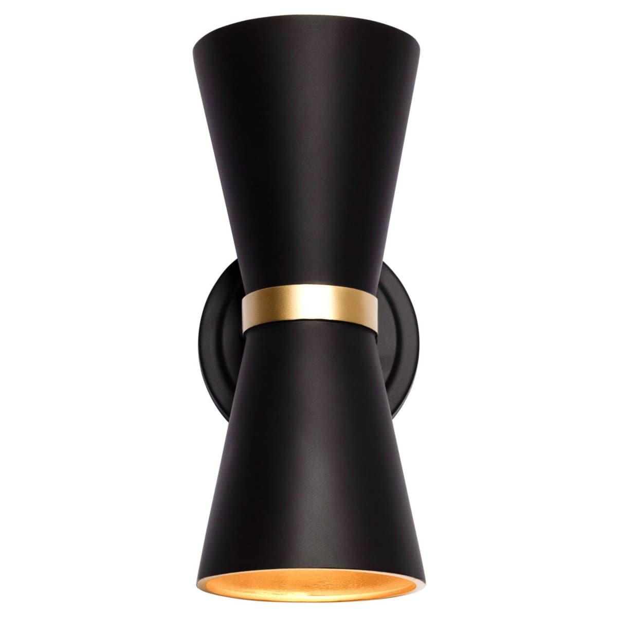 Varaluz | Mad Hatter Wall Sconce — Matte Black with French Gold