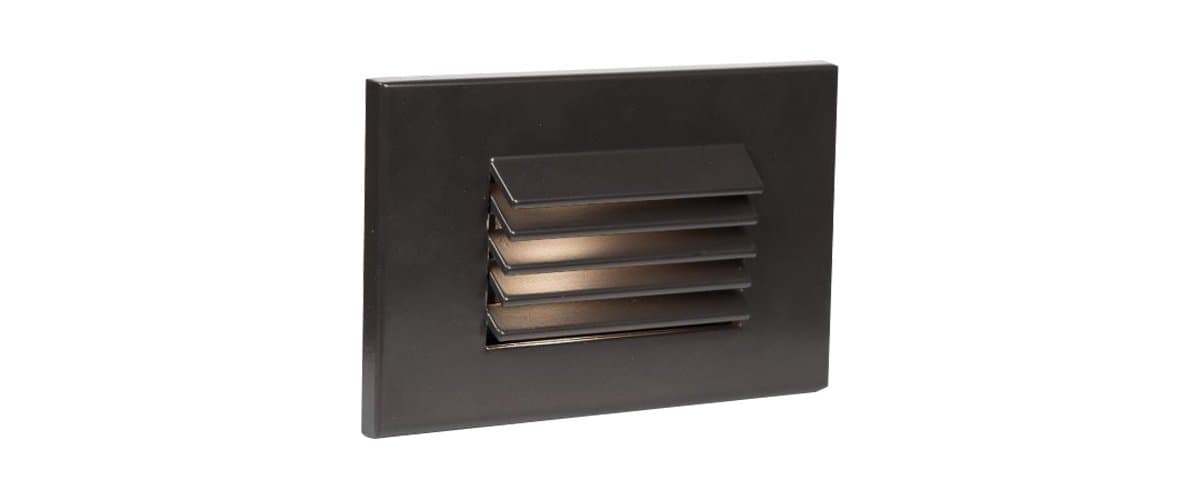 WAC Lighting | Horizontal Louvered LED Step and Wall Light — Bronze, Amber