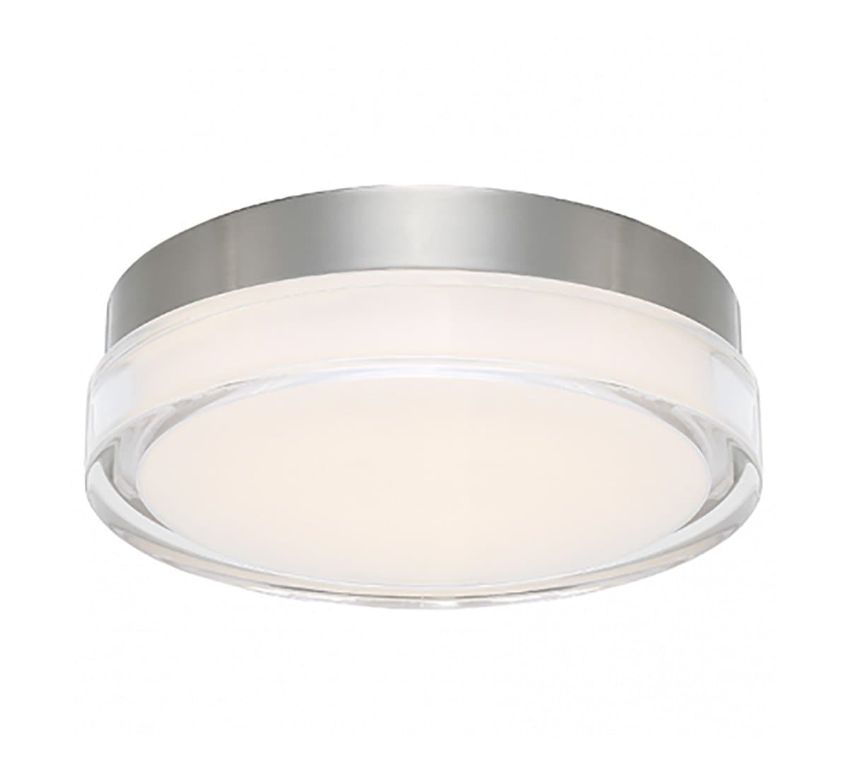 Huxe | Bellaire LED Flushmount — Stainless Steel, 6 Inch