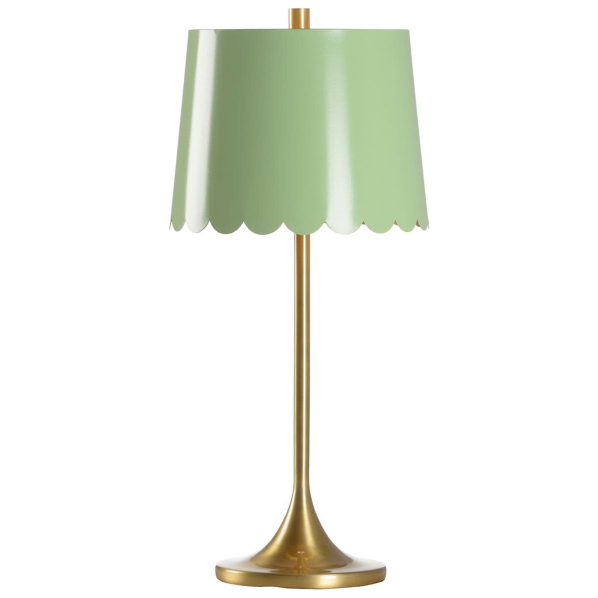 Wildwood | Mirasol Table Lamp — Brushed Brass with Spring Green