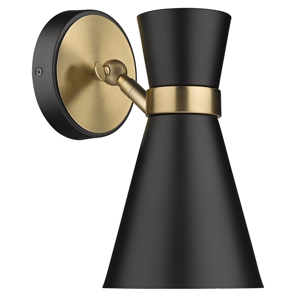 Alder & Ore | Milton Wall Sconce — Matte Black with Heritage Brass