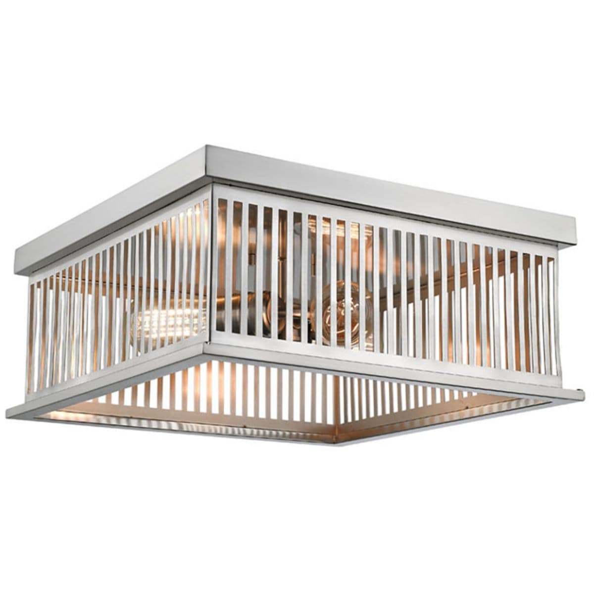 Alder & Ore Wright Square Flushmount — Brushed Nickel, Medium