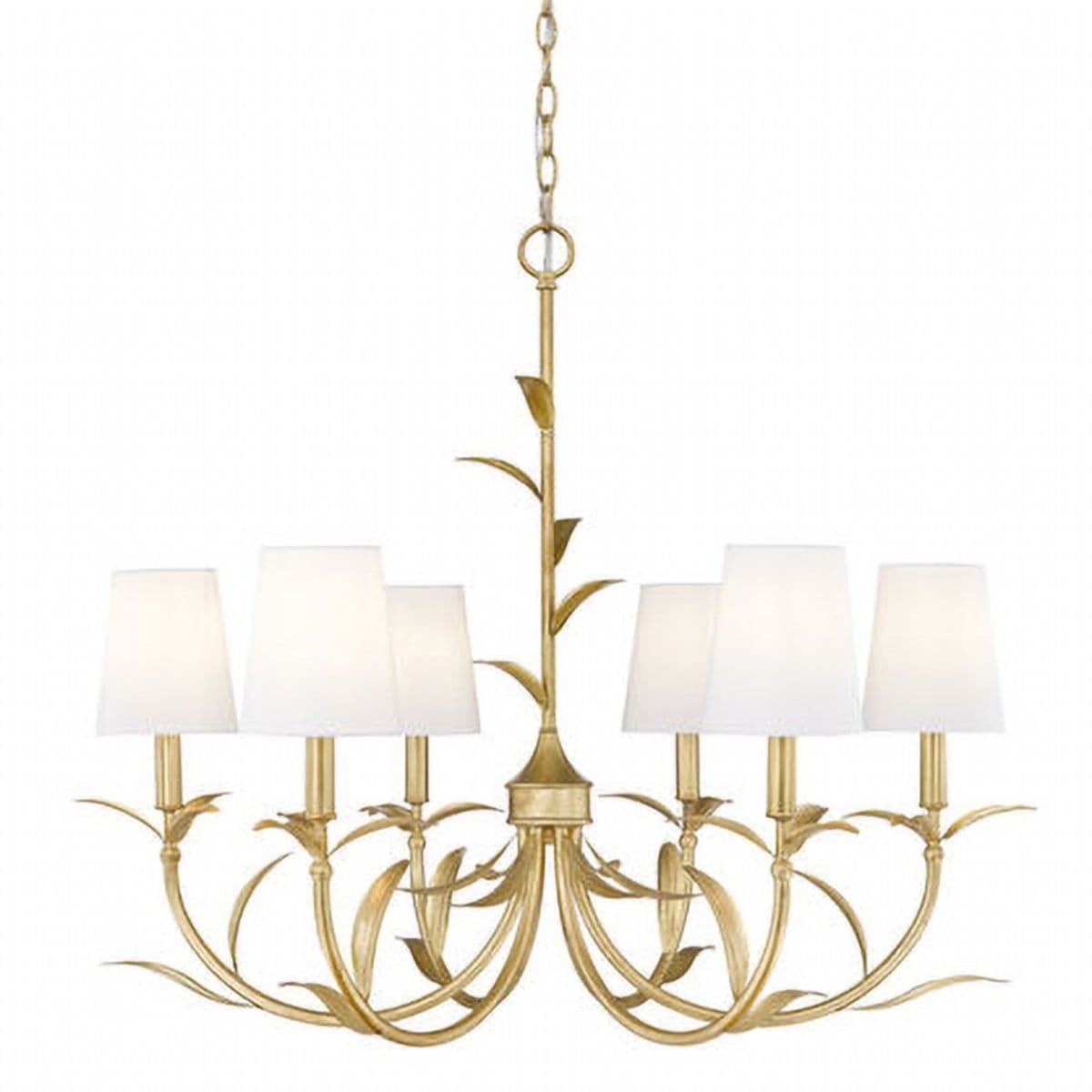 Huxe | Valdoro Chandelier — Gold Leaf, 31 Inch