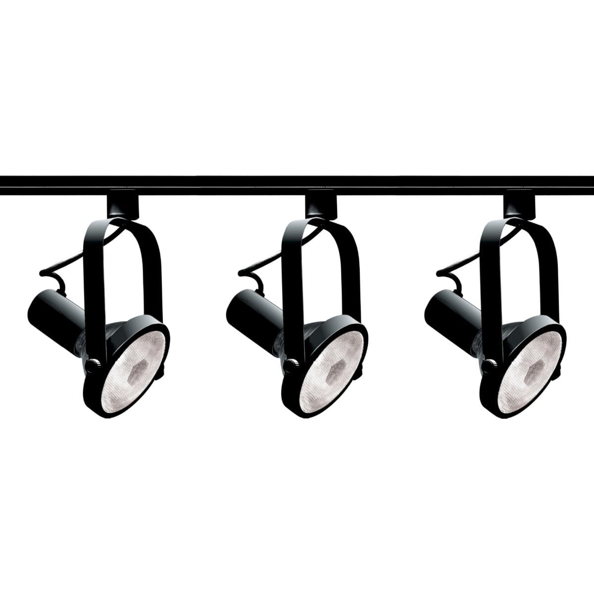 Satco Lighting | PAR30 Gimbal Ring 3 Light Track Kit — Black