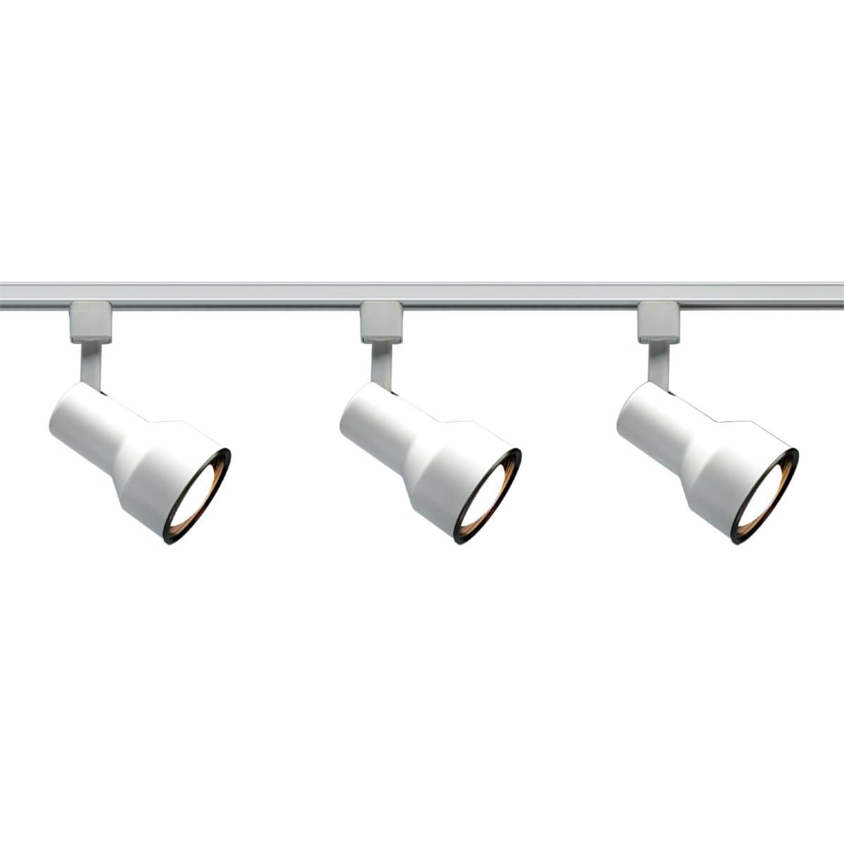 Satco Lighting | R30 Step Cylinder 3 Light Track Kit — Black - alternate view